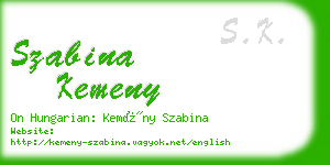 szabina kemeny business card